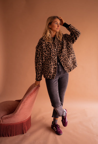 Emílie | Módní bunda s leopardím vzorem