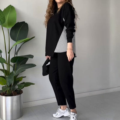 Simona | Dvoudílný ležérní oblek s barevným blokem