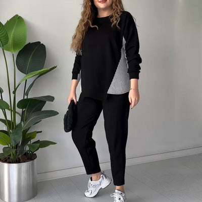 Simona | Dvoudílný ležérní oblek s barevným blokem