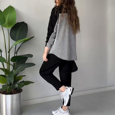 Simona | Dvoudílný ležérní oblek s barevným blokem