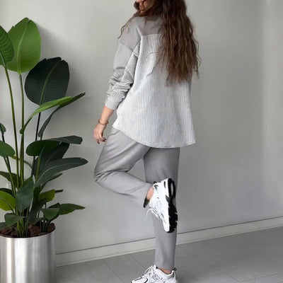 Simona | Dvoudílný ležérní oblek s barevným blokem