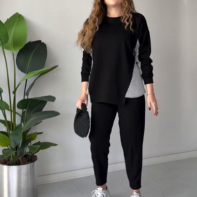 Simona | Dvoudílný ležérní oblek s barevným blokem